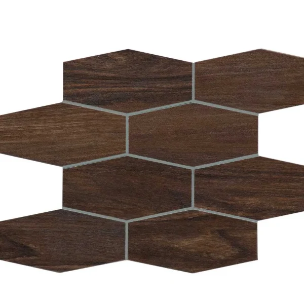 Placa decorativa mozaic, Treverkchic Noce Americano, 25x30 cm, Marazzi MH5R