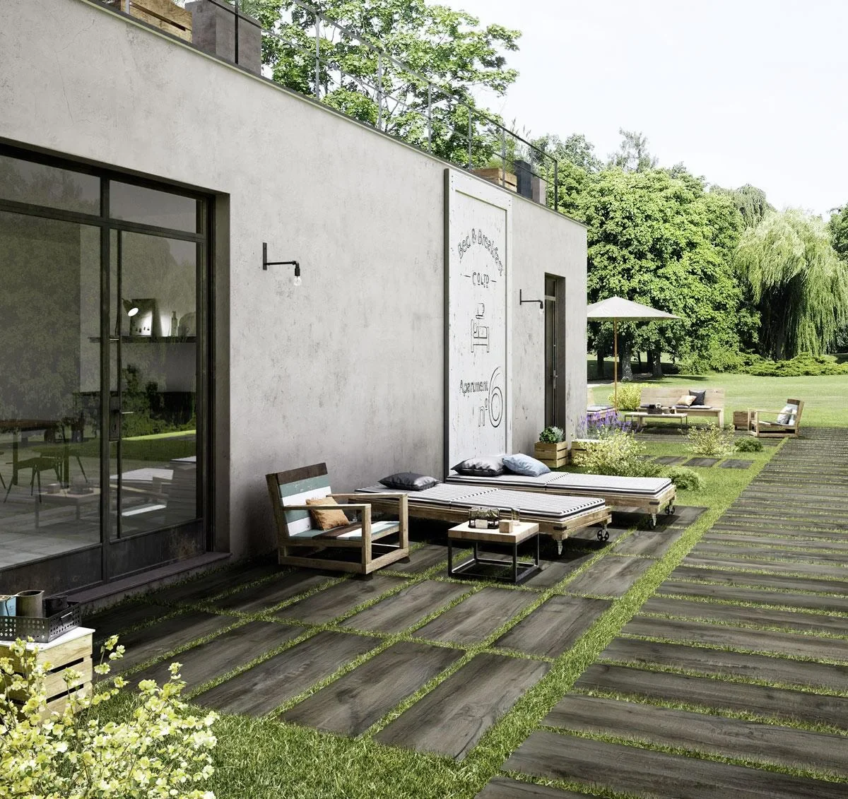 Gresie de exterior Marazzi Treverkmade20 Fumè 40x120 cm Rectificata MMNM