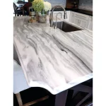 Marmură Crystal White alb cu vene gri discrete placaj 60×30 cm, Epa Decor, 2 cm lustruit