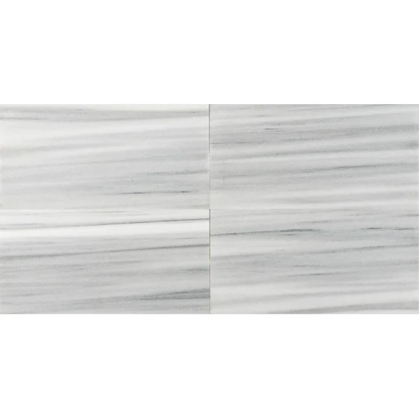 Marmură Crystal White alb cu vene gri discrete placaj 60×30 cm, Epa Decor, 2 cm lustruit