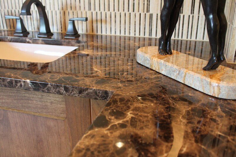 Marmura Maron Emperador Placaj 60x30 2 Lustruit - imagine 3