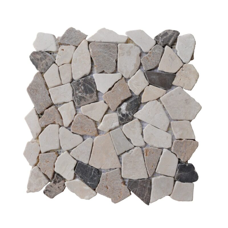 Marmura Pazzo Stn 864 Mix Emperador Cream Mozaic 30.5x30.5 0.5 Antichizat - imagine 3
