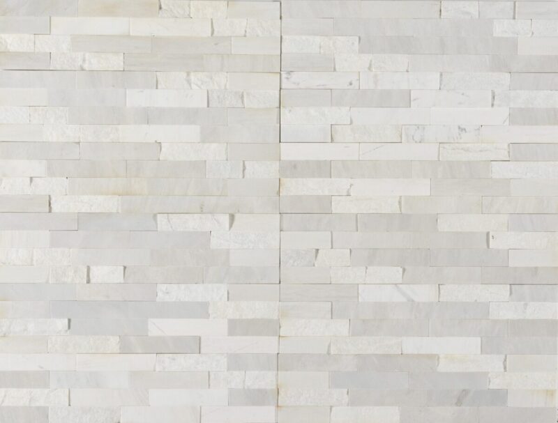 Marmura Petra Milk White Mozaic Placaj 60x15 1.2 Scapitat Lustruit - imagine 2