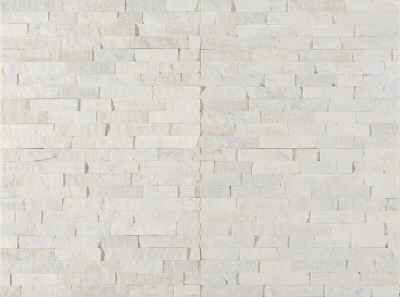 Marmura Petra Milk White Mozaic Placaj 60x15 1.5 Scapitat - imagine 2