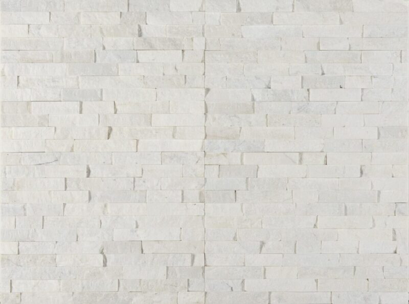 Marmura Petra Milk White Mozaic Placaj 60x15 1.5 Scapitat