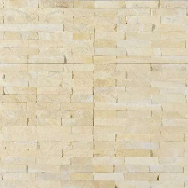 Marmura Petra Yellow mozaic placaj, interior exterior, galben, scapitat, 60x15 cm, 1.5 cm