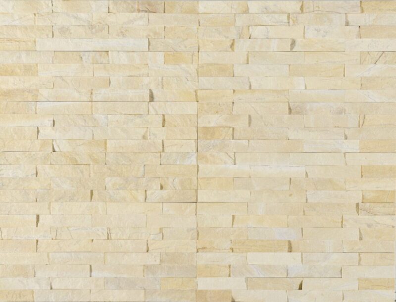 Marmura Petra Yellow mozaic placaj, interior exterior, galben, scapitat, 60x15 cm, 1.5 cm - imagine 2