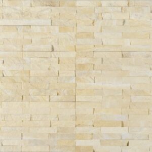 Marmura Petra Yellow mozaic placaj, interior exterior, galben, scapitat, 60x15 cm, 1.5 cm
