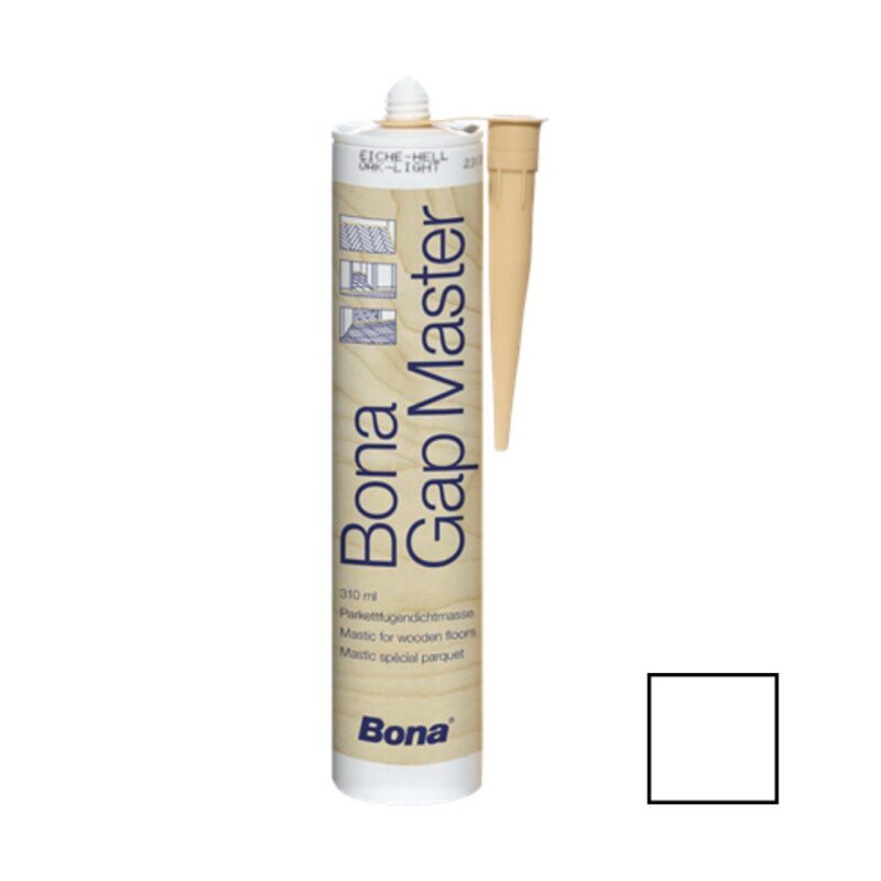 Chit acrilic pentru rosturi parchet, alb, Bona Gap Master 310ml - imagine 2