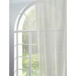 Material perdea, ecru, textil, poliester, aspect voal, Gardenia, latime 300 cm