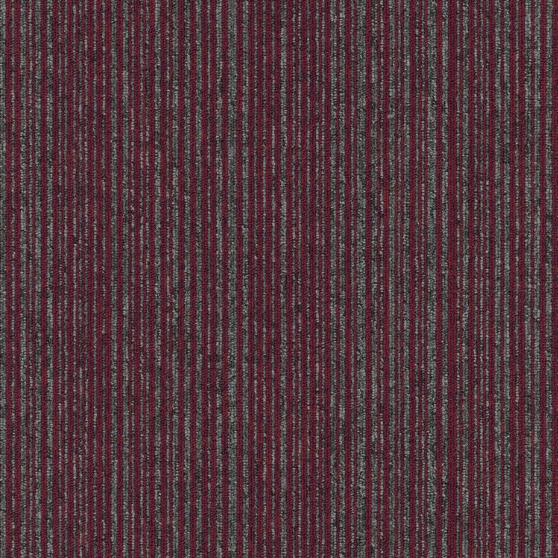 Mochetă rosie buclată, trafic intens, buclă 5.5 mm, Coral Lines 60380