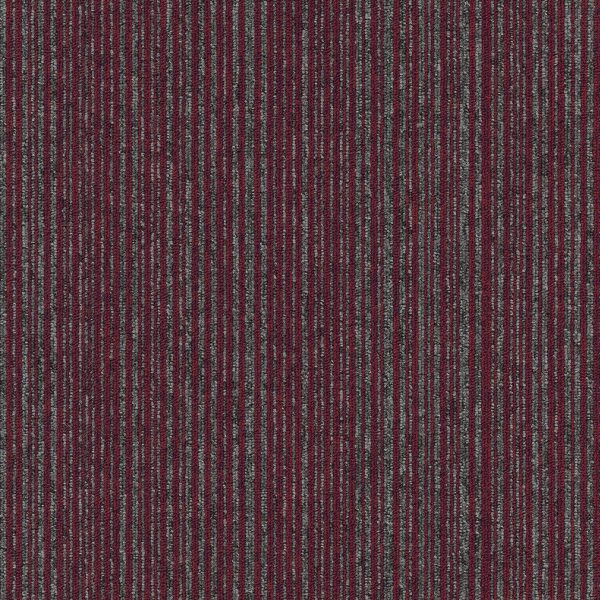 Mochetă rosie buclată, trafic intens, buclă 5.5 mm, Coral Lines 60380