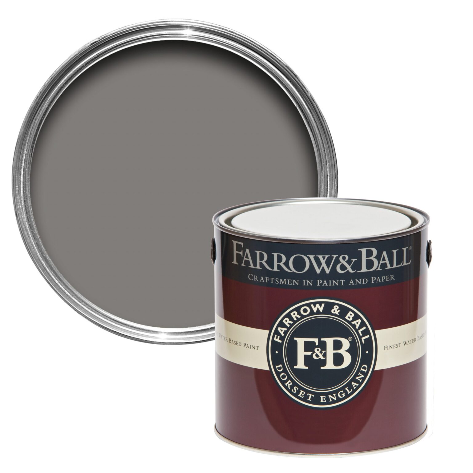 Vopsea gri mata 7 la suta luciu pentru interior Farrow and Ball Mostra Mole's Breath No. 276 100 ml