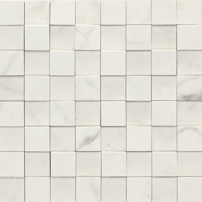 Mozaic Alb Lucios Marazzi Allmarble Altissimo Nat Lux 3D 30X30 cm MMPW - imagine 2