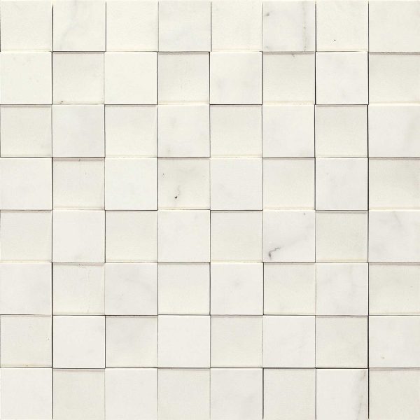 Mozaic Alb Lucios Marazzi Allmarble Statuario Nat Lux 3D 30X30 cm MMPU