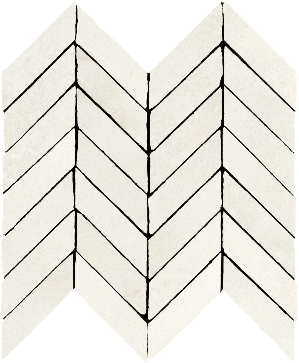 Mozaic alb mat, Alchimia White Spina, 30×37 cm, Marazzi, M3SC