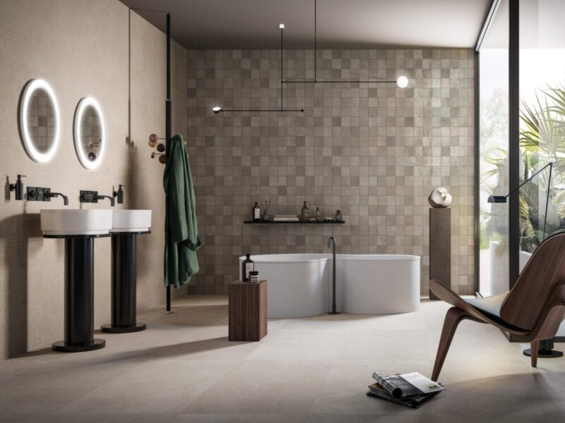 Mozaic Gri Lucios Marazzi Zellige Argilla 10x10 cm M5QC - imagine 3