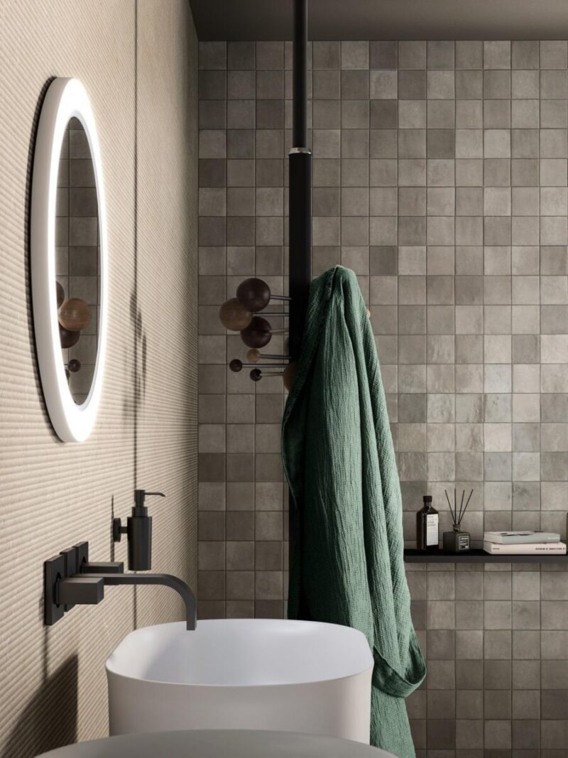 Mozaic Gri Lucios Marazzi Zellige Argilla 10x10 cm M5QC - imagine 4