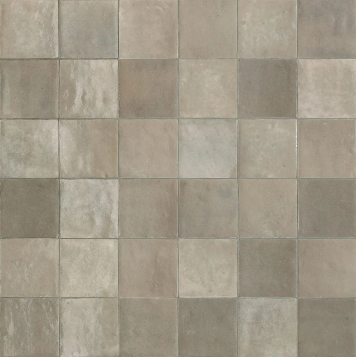 Mozaic gri lucios, Zellige, 10×10 cm, Marazzi, M5QC