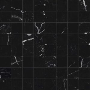 Mozaic marmură, negru, 30x30 cm, lucios, Marazzi Allmarble M48W