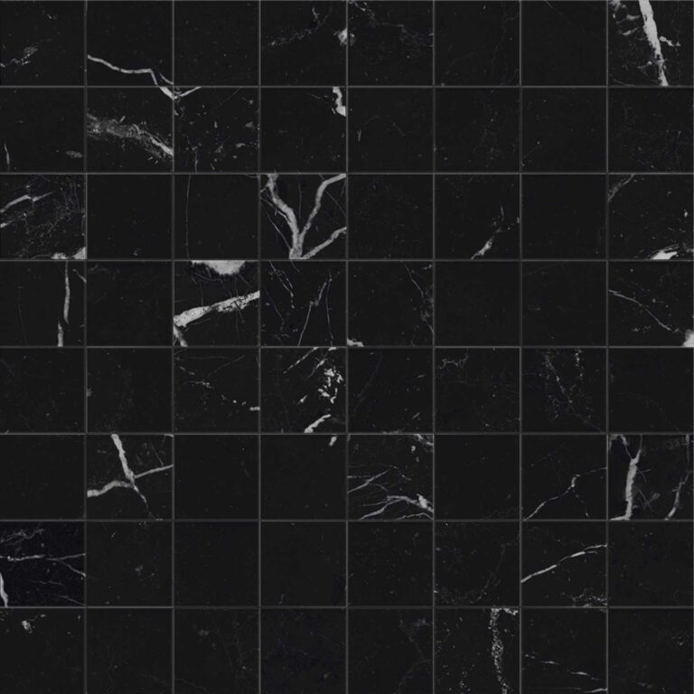 Mozaic marmură, negru, 30x30 cm, lucios, Marazzi Allmarble M48W