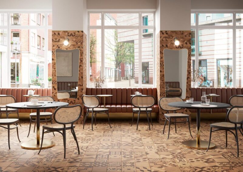 Mozaic Rosu Mat Marazzi D_Segni Blend Terra 10X10 cm M614 - imagine 3