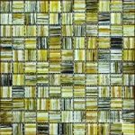 Mozaic sticla, perete interior, verde, dungi, Midas, 300x300mm