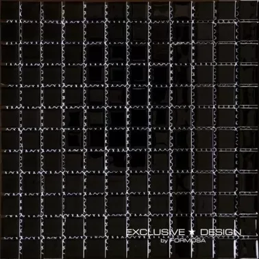 Mozaic sticla negru, baie, bucatarie, design modern, 300x300x4 mm, Midas