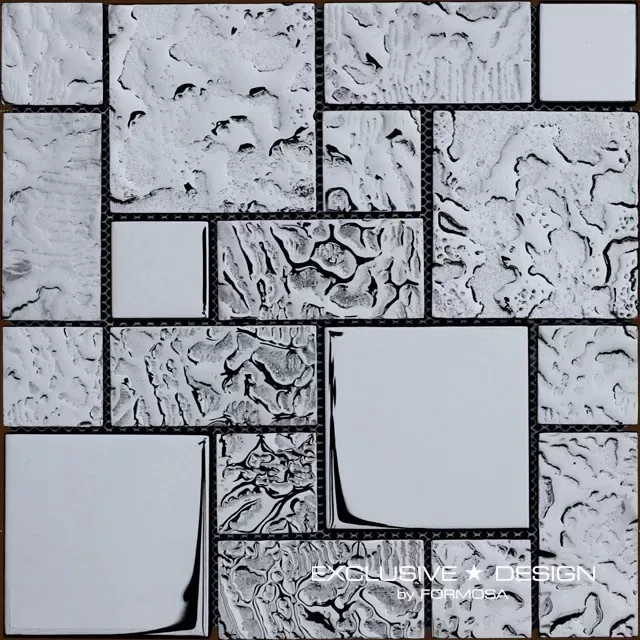 Mozaic sticla, argintiu, decorativ, A-MGL06-XX-009 Midas, 300x300 mm