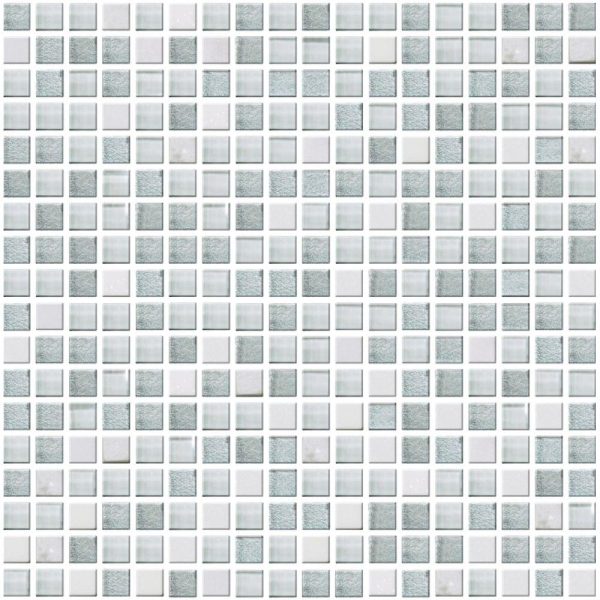 Mozaic sticla and piatra alb 300x300x8 mm A-MMX08-XX-008 Midas
