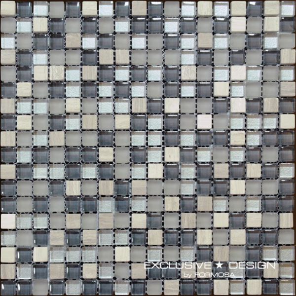 Mozaic sticla and piatra gri 300x300x8 mm A-MMX08-XX-009 Midas