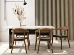 Panou riflaj decorativ Linea Slim 3 stejar negru Stegu  3x15x265 cm