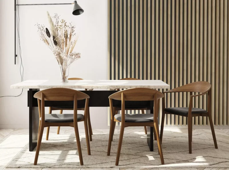 Panou riflaj decorativ Linea Slim 3 stejar negru Stegu  3x15x265 cm