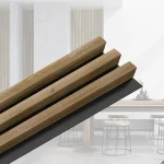 Panou riflaj decorativ Linea Slim 3 stejar negru Stegu  3x15x265 cm
