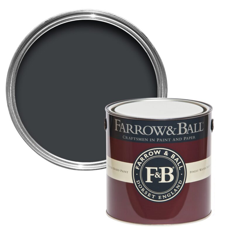 Vopsea neagra lucioasa 95 la suta luciu pentru interior exterior Farrow and Ball Full Gloss Off-Black No. 57 750 ml - imagine 2