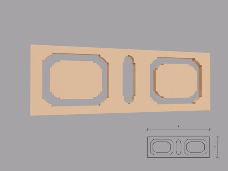 Ornament fatada FPADE02 1200x400x40 mm - imagine 2