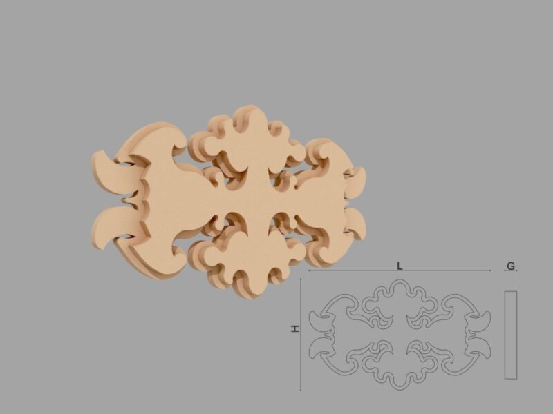 Ornament fatada FPADE12 300x400x40 mm - imagine 3