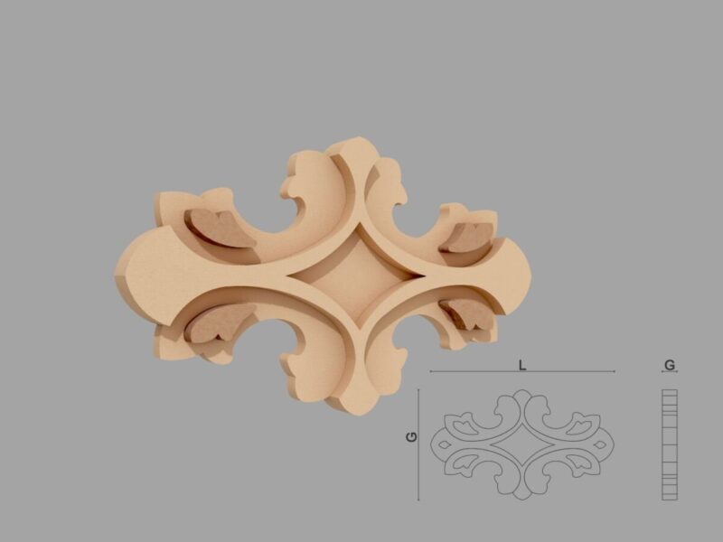 Ornament fatada FPADE13 600x400x40 mm - imagine 2