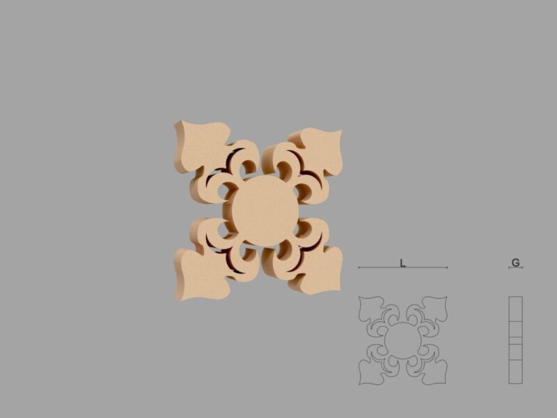 Ornament fatada FPADE14 500x500x40 mm - imagine 2