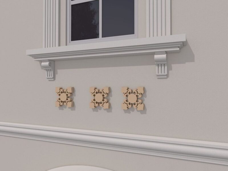 Ornament fatada FPADE14 500x500x40 mm - imagine 4