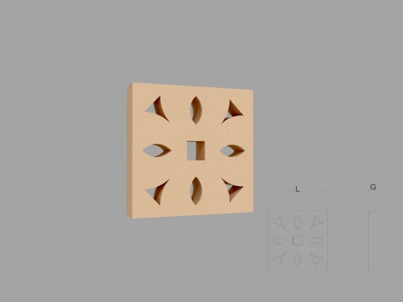 Ornament fatada FPADE15 200x200x40 mm - imagine 2