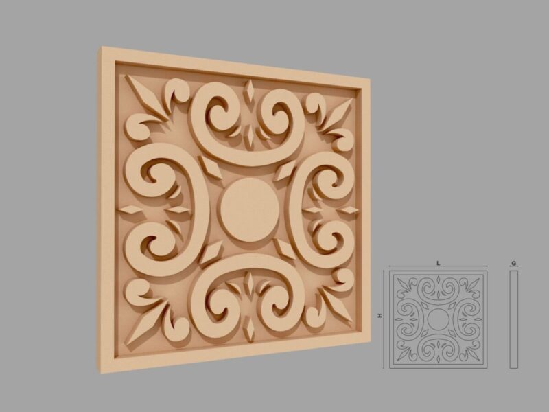Ornament fatada FPADE18 400x400x40 mm - imagine 2