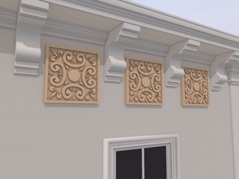 Ornament fatada FPADE18 400x400x40 mm - imagine 3