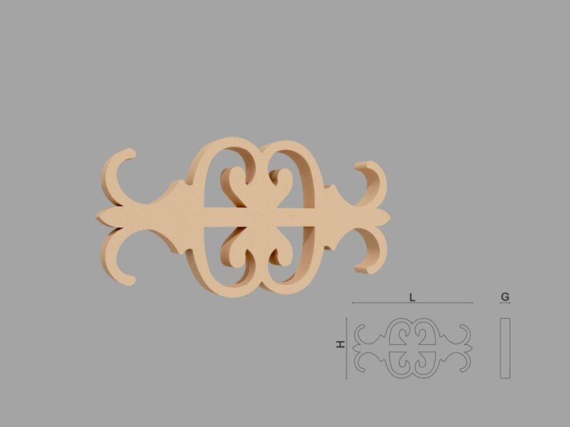 Ornament fatada FPADE19 600x400x40 mm - imagine 2