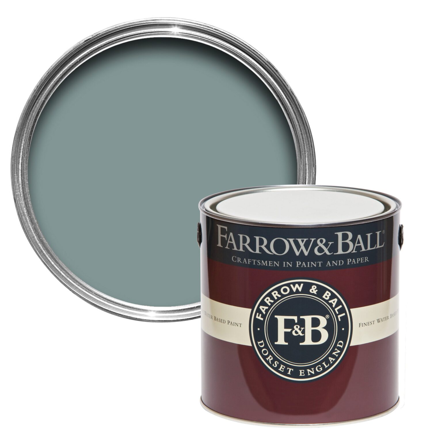 Vopsea albastra mata 7 la suta luciu pentru interior Farrow and Ball Mostra Oval Room Blue No. 85 100 ml