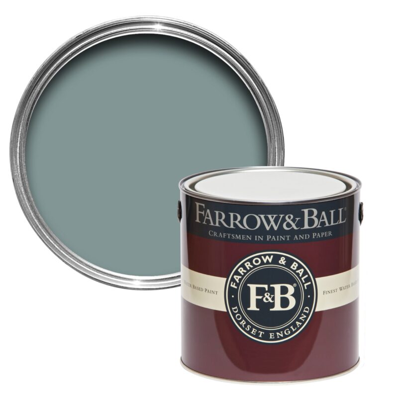 Vopsea albastra satinata 20 la suta luciu pentru interior Farrow and Ball Estate Eggshell Oval Room Blue No. 85 750 ml - imagine 2
