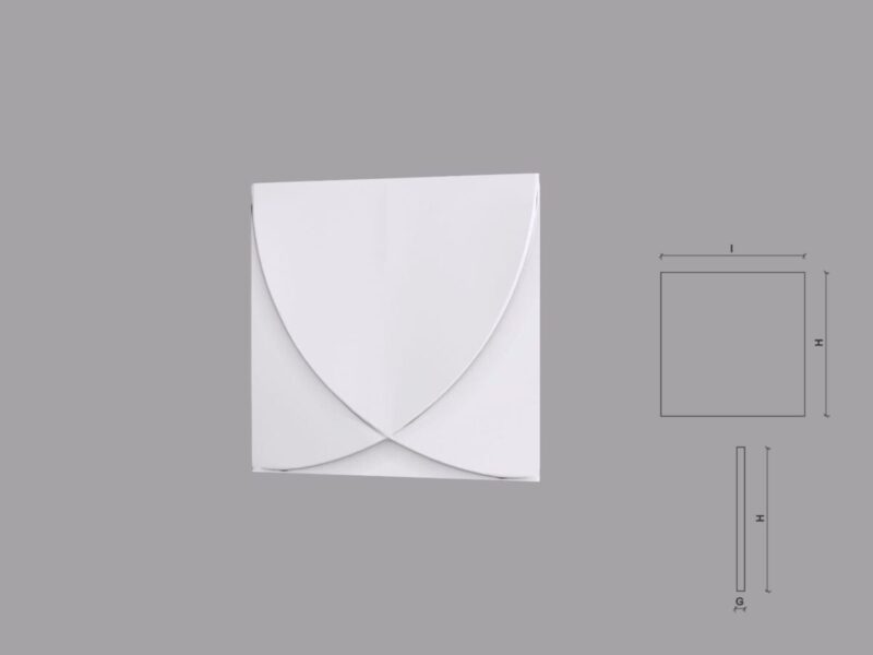 Panou decorativ 3D din poliuretan model AUSTRU 300x300x24 mm - imagine 2