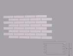 Panou decorativ 3D din poliuretan model CARAMIDA  500x1100x15 mm