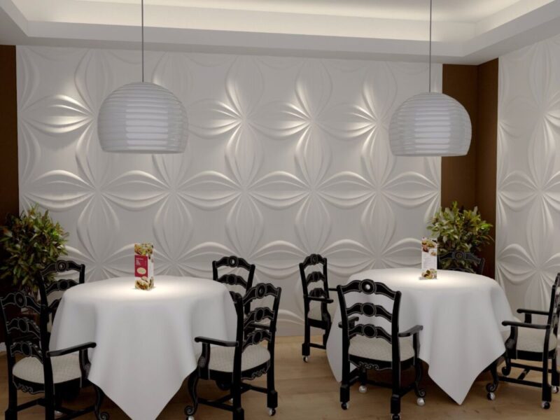 Panou decorativ 3D din poliuretan model LILIAC 600x600x 30 mm