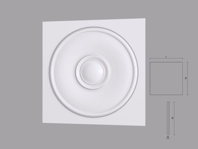 Panou decorativ 3D din poliuretan model MUSICA 600x600x25 mm - imagine 2